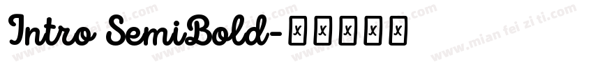 Intro SemiBold字体转换